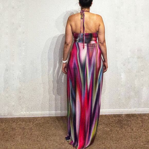 REVOLVE Sky Purple Jolima Braided Halter Maxi Dress Sz M - Picture 10 of 12